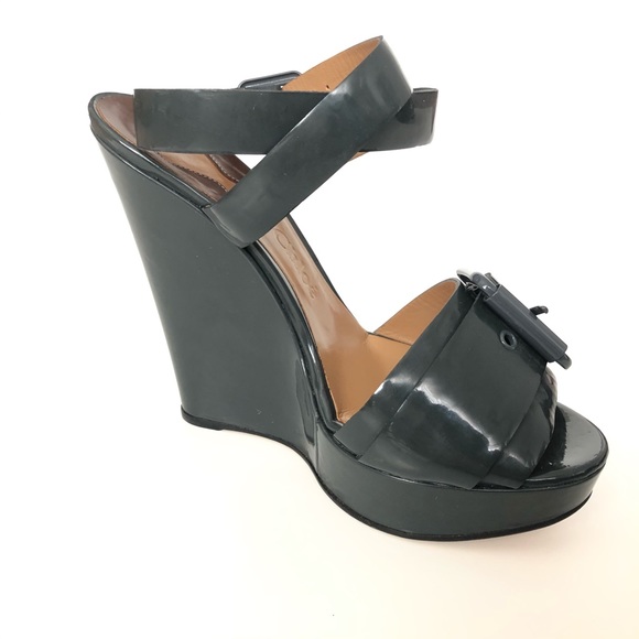 Chloe oversized buckle patent leather wedge 38.5 - Picture 15 of 15